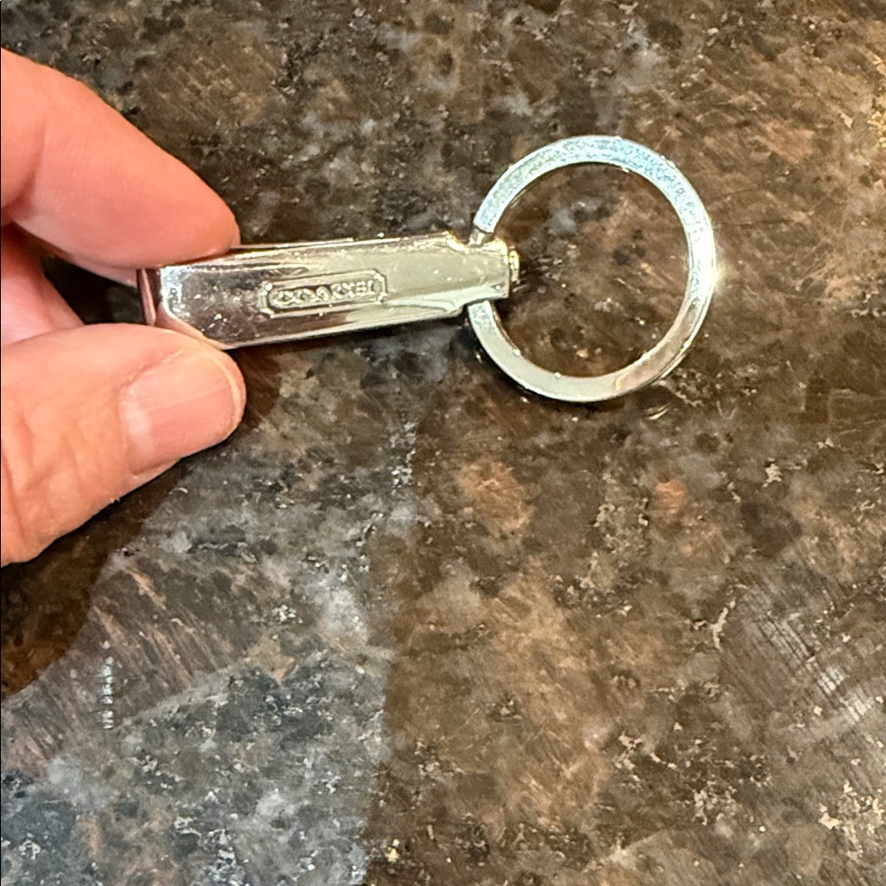 Vintage Coach Silver Keychain